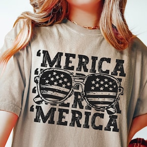 Merica Svg Png, Funny 4th Of July Svg, Fourth Of July Png, Merica Sunglasses Svg Cut File for Cricut, Sublimation Print, DIY Shirt Designs