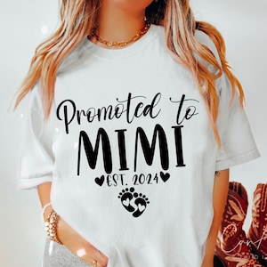 Promovido a Mimi Svg, Novo arquivo Mimi Svg, Proud Mimi Svg Mimi Love Svg, Mimi Joy Svg Artwork, Arquivo de corte Svg do Dia das Mães para download do Cricut