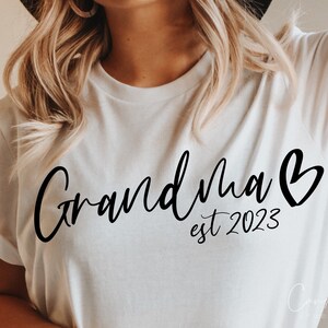 Oma Est. 2023 SVG-Schnittdatei, Befördert zu Oma Est 2023 SVG, neue Oma-Svg, Oma zu sein, Silhouette Dxf-Schnittdatei, kommerzielle Nutzung