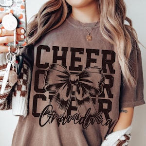 Cheer Grandma Svg Png, Cheer Leader Grandma Svg, Camisa de Cheerleading Svg, Cheer Squad Svg, Corte, Cricut, Silhueta Design de Sublimação Vetorial
