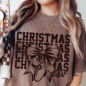 Christmas Crew Svg Png, Retro Christmas Coquette T-Shirt, Projekt kubka, Christmas Squad Svg, Cousin Crew Svg, Cyfrowy plik do natychmiastowego pobrania