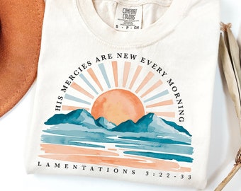 Christian Bible Verse PNG: His Mercies Are New, Jesus Quotes (Digital Download)