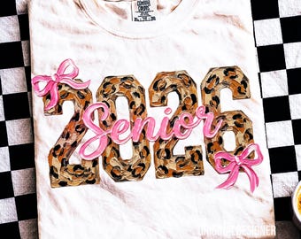 Leopard Senior 2026 Png, Graduation Sublimation Png, Class Of 2026 Png, Senior Mom Png Sublimation Design, Trendy Graduate Png, Digital File