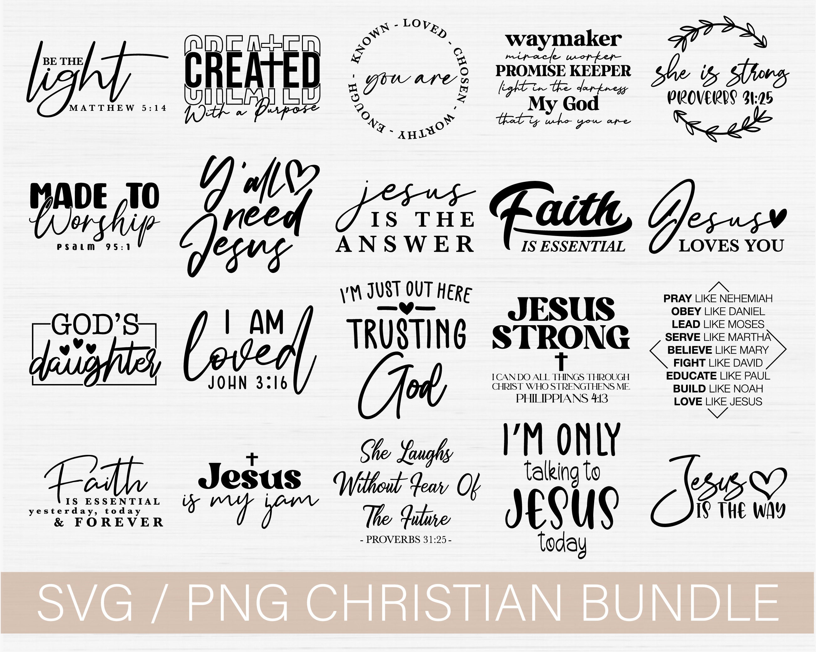 Christian Svg Bundle Jesus Svg Bundle God Digital Cut Files - Etsy