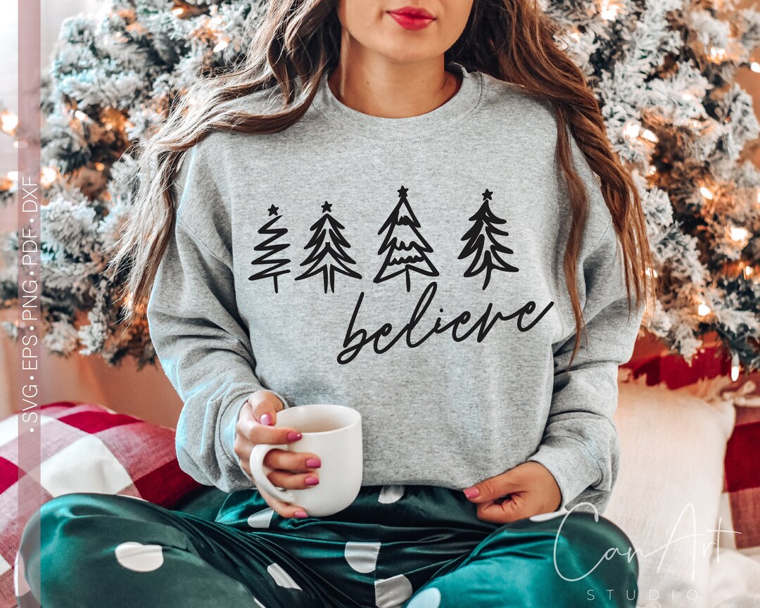 Believe Svg, Christmas Svg, Christmas Shirt Design, Christian Svg Cut ...