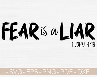Fear Is A Liar Quote Fear Is A Liar Print | Etsy