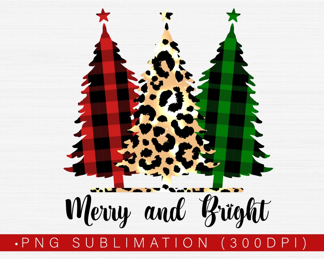 Merry and Bright Png Christmas Tree Png Christmas Png for - Etsy