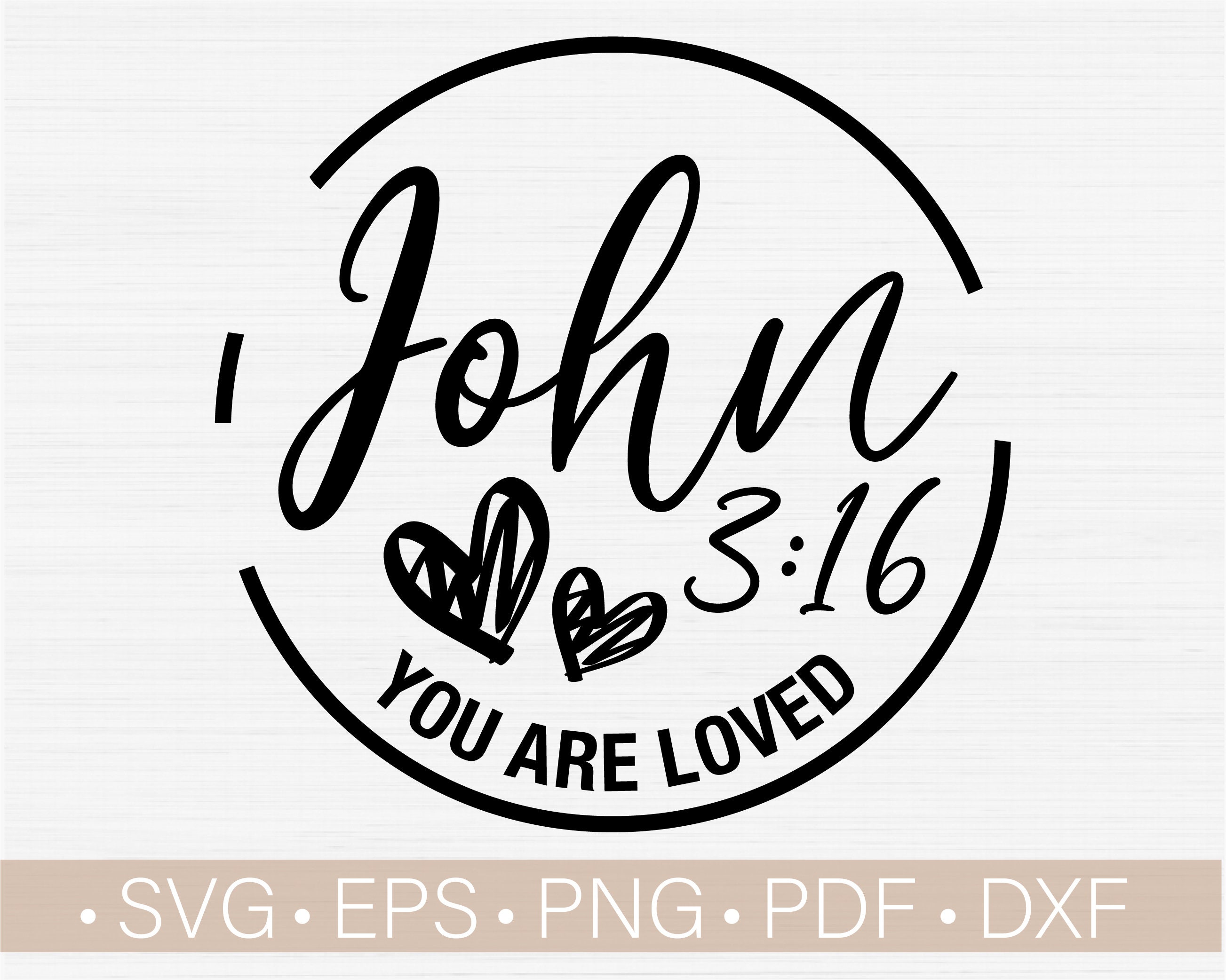 John 3 16 Svg Files for Christian Women Shirts and Cricut | Etsy
