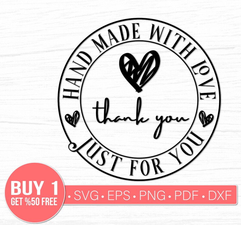 Download Hand Made With Love Svg Cut File / Just for you Cricut Cut | Etsy