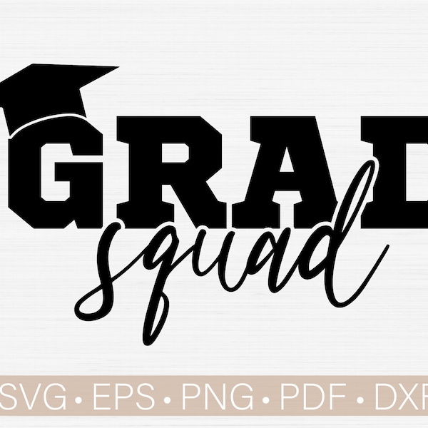 Grad Squad Svg, Senior 2021 Svg Cut FIle, 2021 College Graduate, Graduate Shirt Svg, Graduation 2021 Svg, Digital Print, Cuttable Dxf Files