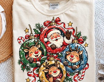 Christmas Character Ornaments PNG, Sublimation Digital File