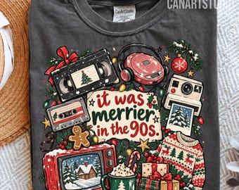 It Was Merrier In The 90s PNG, Christmas Sublimation Digital File