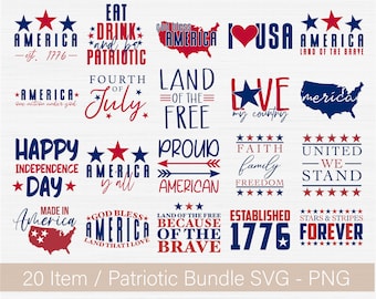 4th of July Svg Bundle, Patriotic Svg Bundle,July 4th SVG, Fourth of July Svg,Patriotic Png Bundle,America Svg,Usa Flag Svg Instant Download