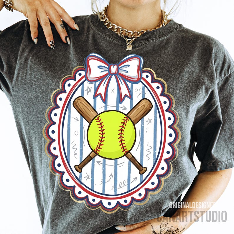 Coquette Softball Png, Girly Softball Png, Softball Mom Png, Baseball Mama Png, Retro Sports Mom Sublimation Design, Softball Shirt Png image 4