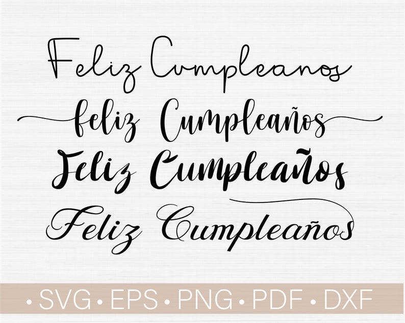 Download Feliz Cumpleanos Svg Files For Cricut Happy Birthday Svg Etsy