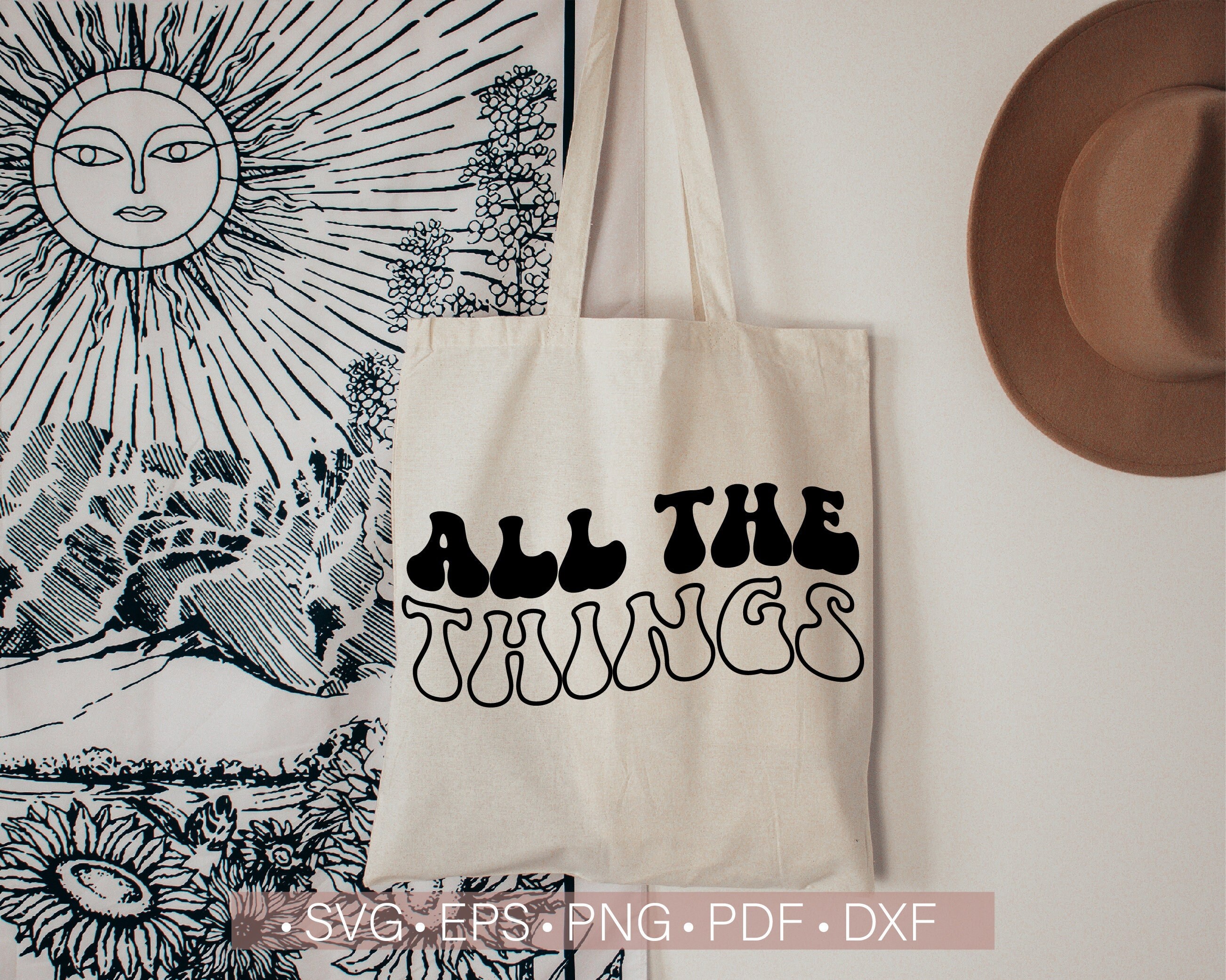 All the Things Svg Funny Tote Bag SVG PNG Design Retro Svg - Etsy