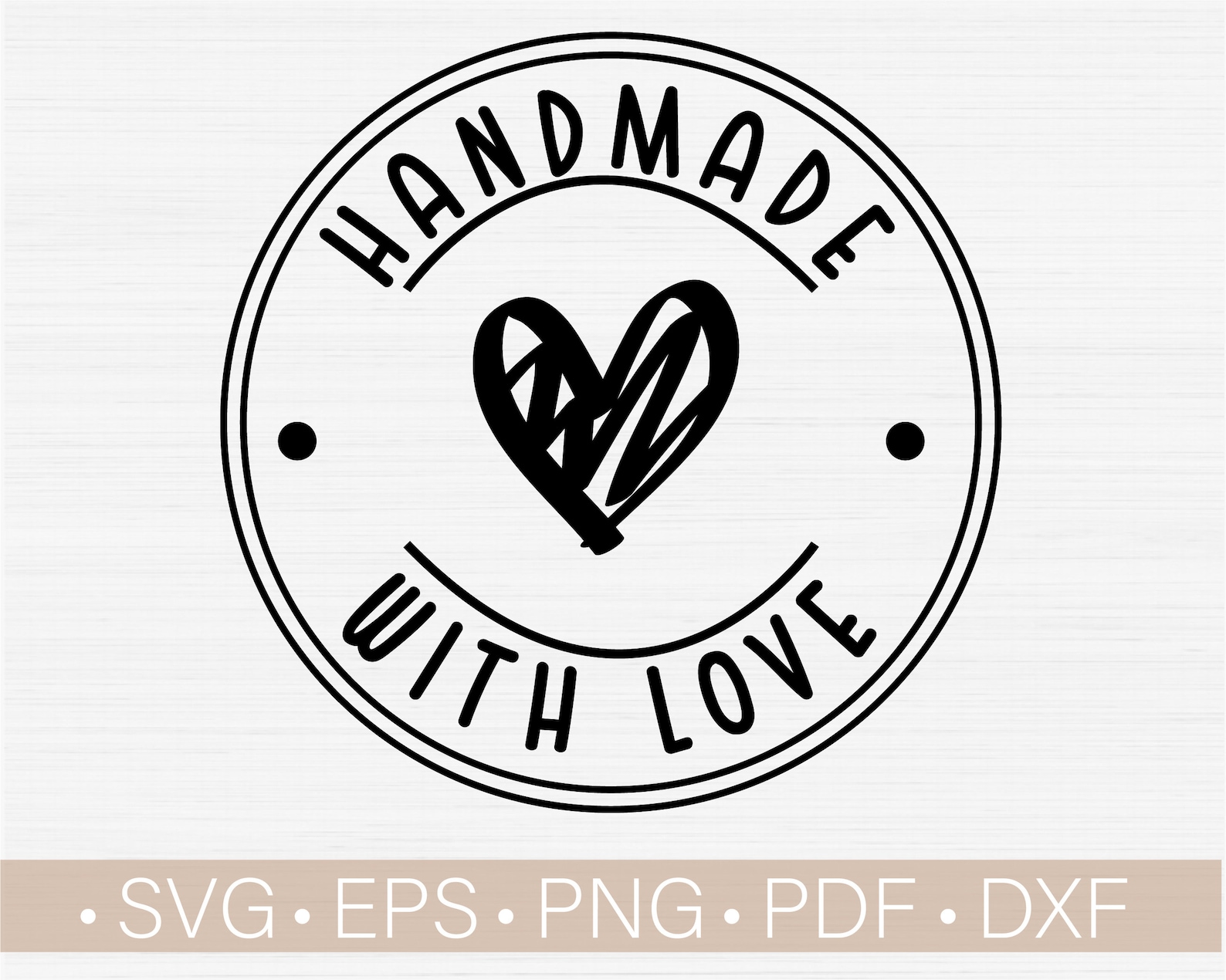 Handmade With Love Svg Files for Cricut Handmade Svg Etsy