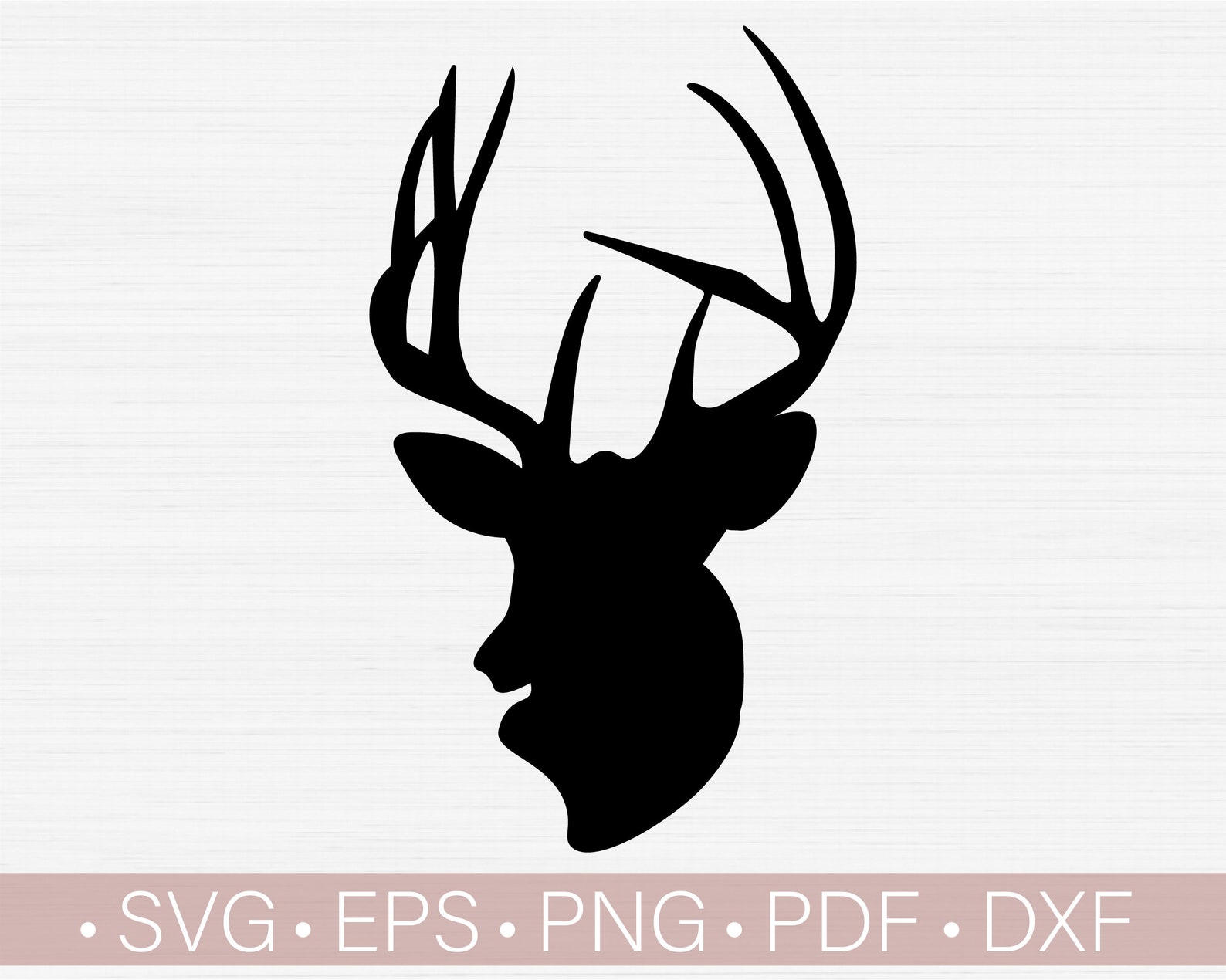 Deer Head SVG Deer Silhouette Svg Deer Antler Svg Cut File - Etsy