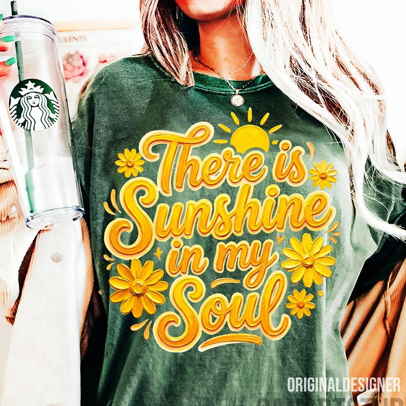 Il y a du soleil dans mon âme PNG, citation chrétienne d'été, conception de sublimation de soleil de foi image 7