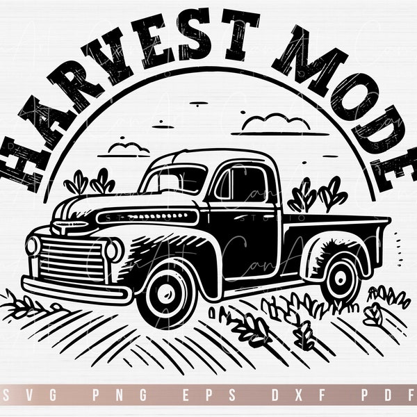 Harvest Mode Svg Png, Fall Svg Cut File for Cricut, Autumn Harves Svg DIY Projects, Fall Season Svg, Autumn Crafts Svg, Pumpkin Harvest SVG