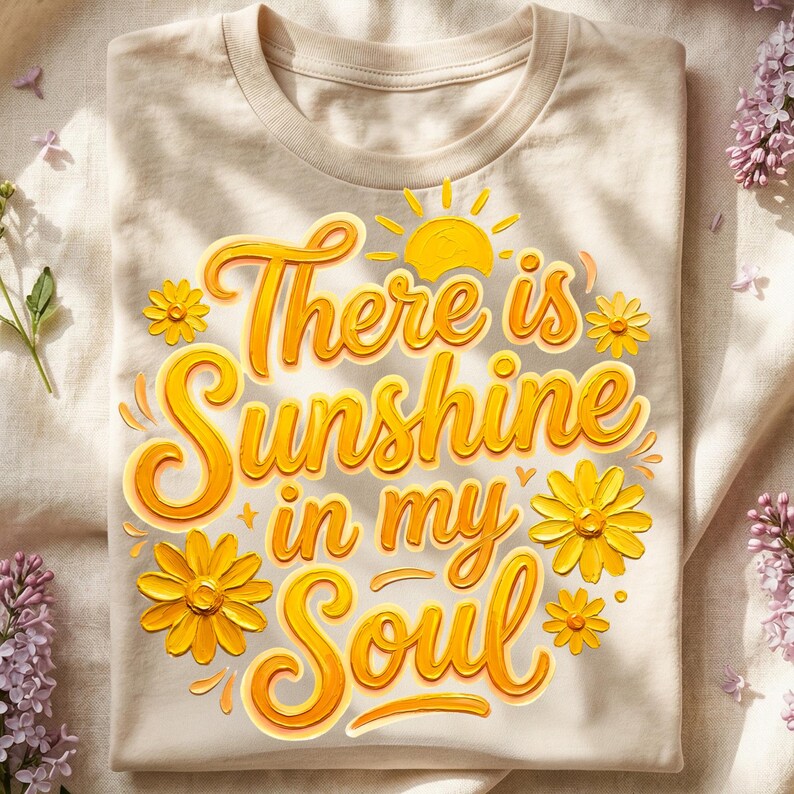 Il y a du soleil dans mon âme PNG, citation chrétienne d'été, conception de sublimation de soleil de foi image 1