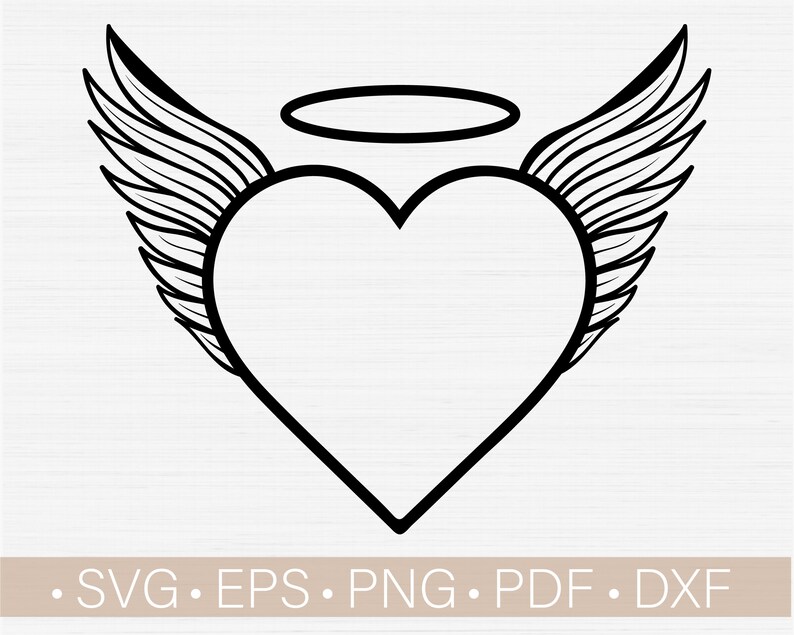 Download Rest In Peace Svg For Cricut Cut File Angel Svg Heaven Quote Svg Png Eps Dxf Pdf Memory Angel Wings Heart Vector Cut File Clip Art Image Files Craft Supplies Tools Vadel Com