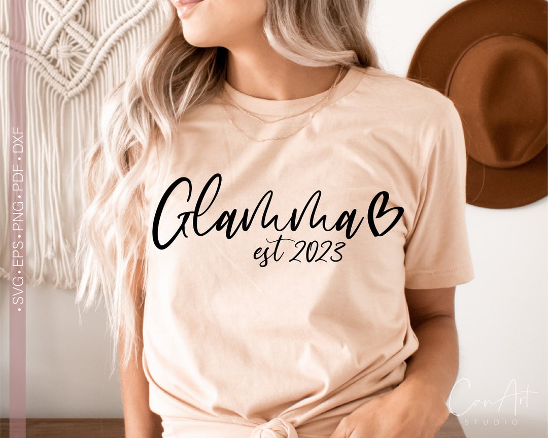 Glamma Est. 2023 Svg Cut File, Promoted to Glamma Est 2023 SVG, New