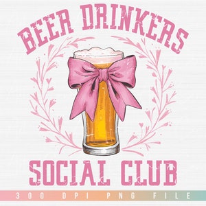 ビールを飲む人ソーシャルクラブ PNG、ビール愛好家 PNG クラフトビールクリップアート ビールを飲む PNG、コケット ボウ PNG 昇華デザイン、デジタル ダウンロード