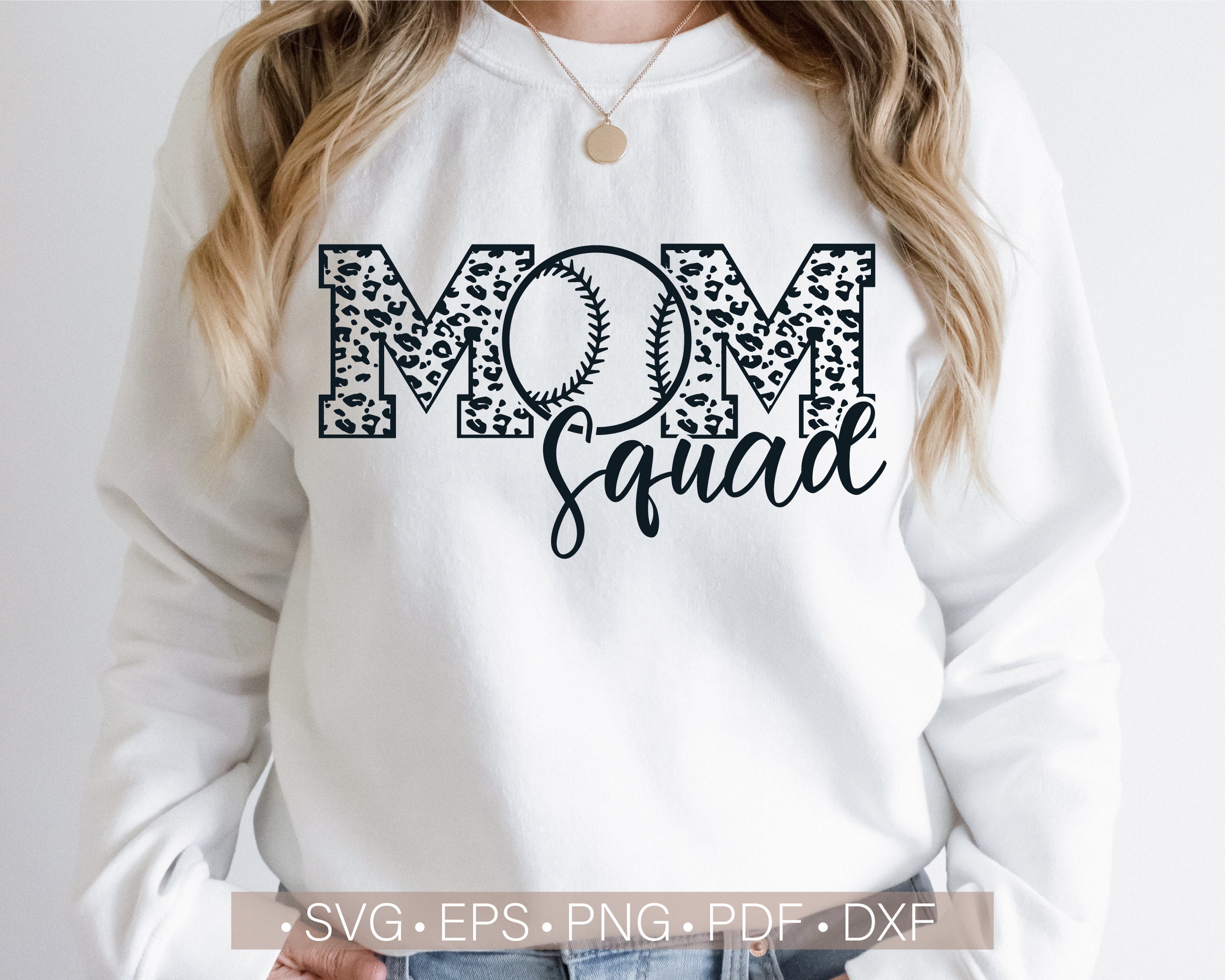 Baseball Mom Squad Svg Baseball Mom Shirt Svg Cut File Etsy