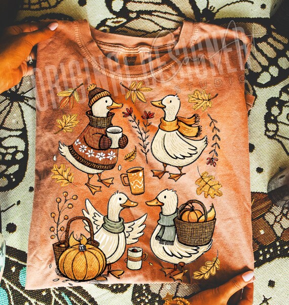 Fall Goose Png, Cute Autumn Goose, Funny Goose Fall Png, Cozy Fall Goose Design, Boho Autumn Goose Png, Trendy Fall Sublimation Design
