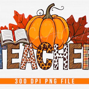 Profesor Otoño Png, Educador Otoño Clipart PNG Descargar Profesor Temática Otoño Gráfico PNG Regreso a la Escuela Otoño PNG Diseño Descarga Instantánea