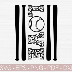 Archivo de corte SVG de béisbol, archivo de corte SVG de amor por el béisbol para Cricut, diseño de camiseta de béisbol, silueta Eps Dxf Pdf, descarga de archivo digital SVG de vibraciones de béisbol