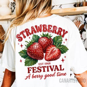 Strawberry Festival PNG, Berry Good Time Summer Sublimation Design image 3
