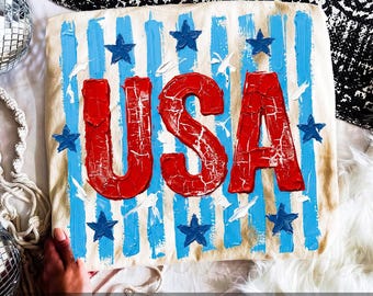 USA preppy strepen png, patriottisch rood wit blauw shirtontwerp, 4 juli coquette sublimatie png