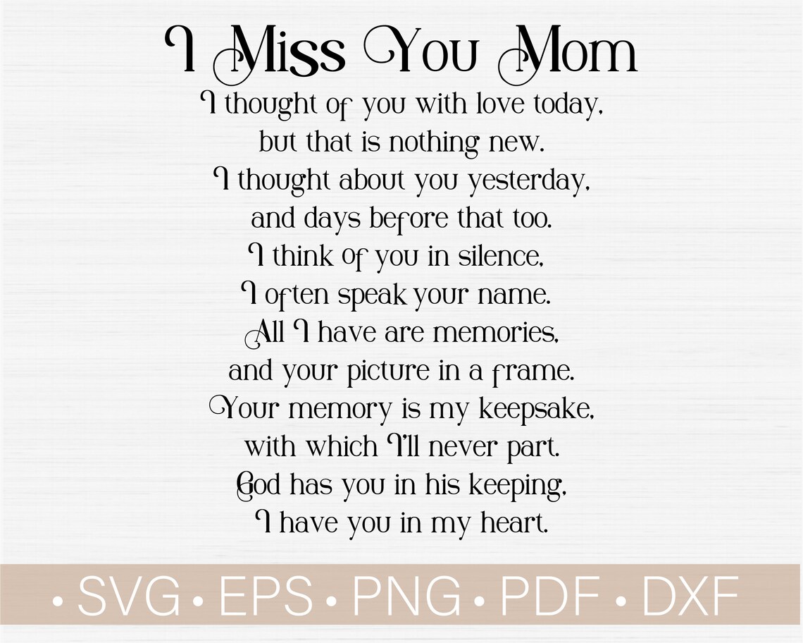 Free Free Mother Memorial Svg 46 SVG PNG EPS DXF File