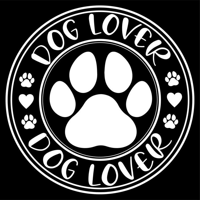 Paw Print Dog Pet Cute Animals Svg File Circle Frame | Etsy