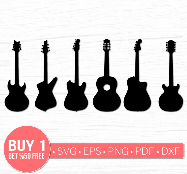 Guitar Svg Bundle for Cricut Cut File / Electronik Guitar Etsy