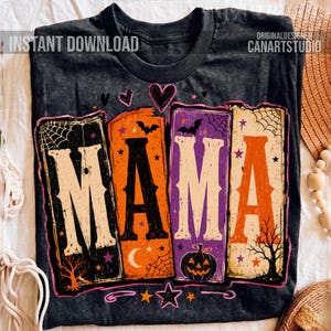 Mamma Halloween PNG, kuslig sublimeringsskjortadesign, mamma DTF utskrivbar digital fil