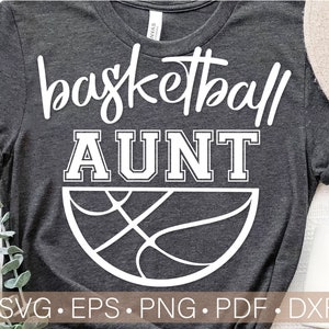 Basket-ball tante Svg, basket-ball maman fichier coupe Svg, basket-ball Svg, conception de vecteur de chemise de basket-ball, sport papa Svg usage commercial téléchargement