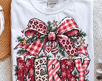 Merry PNG, Preppy Christmas Sublimation Digital File