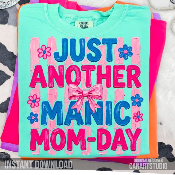 Funny Mom Png - Preppy Mother's Day Gift, Retro Pink Stripe, Motherhood Humor