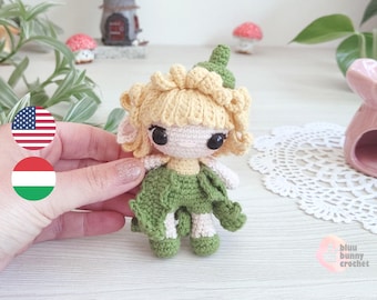 Dandelion Fairy Crochet Pattern: Mini Amigurumi Doll (PDF Pattern)