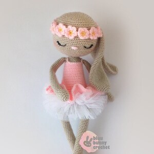 Ballerina Crochet Bunny Doll Pattern ENG ESP PT - Etsy