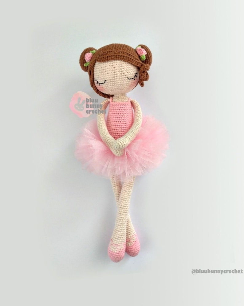 Ballerina Crochet Doll Pattern ENG PT 145 Inches 37cm Etsy