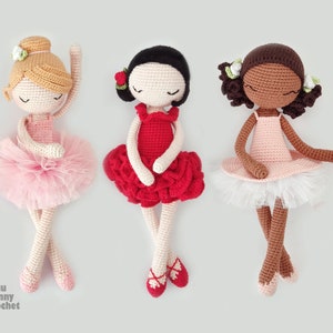 Ballerina Doll Crochet Pattern: 3-in-1 Amigurumi PATTERN Pack