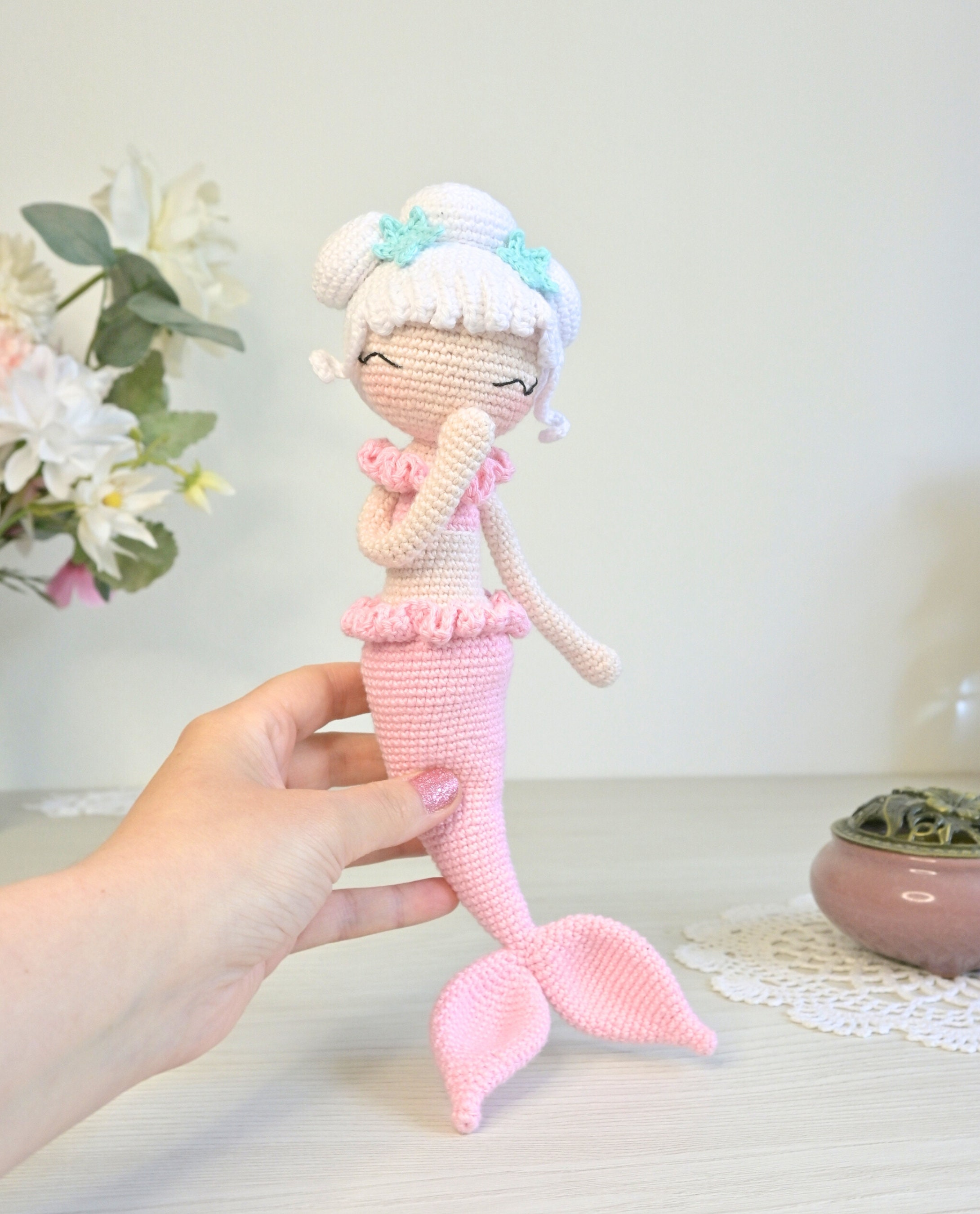 人魚のあみぐるみ人形の編み図 - Etsy 日本