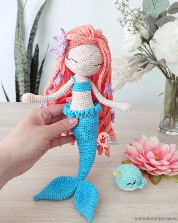 Mermaid Crochet Doll Pattern: Amigurumi Sirenita Tutorial - Etsy