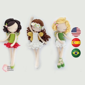 Haakpatroon feeën amigurumipop, 3-in-1