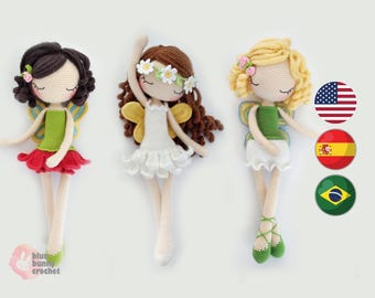 Fairy Amigurumi Doll Crochet Pattern PACK 3in1
