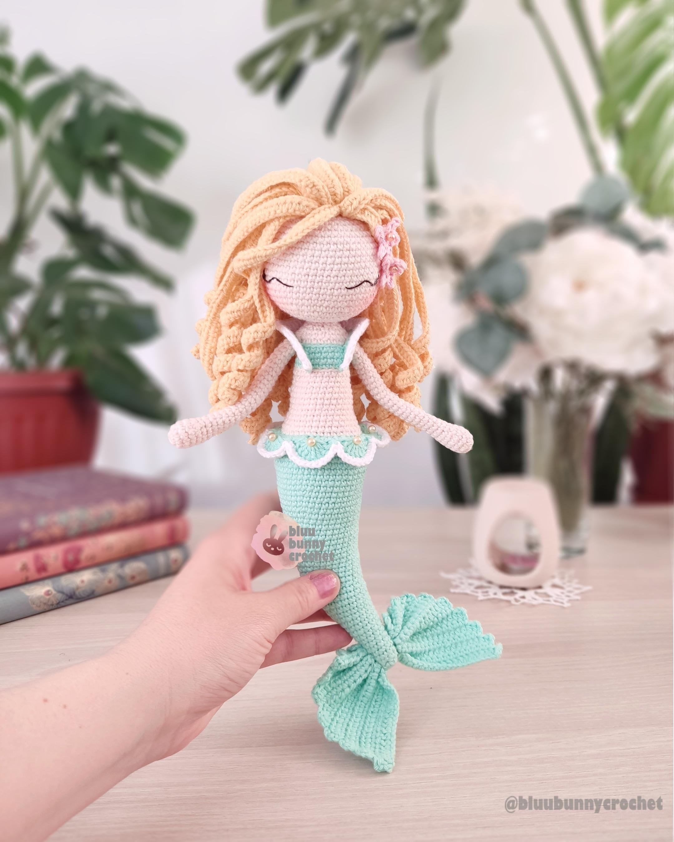 人魚デザインの編み物人形 3体セット 人魚の編みぐるみパターン：あみぐるみ3in1（PDFパターン） - Etsy 日本